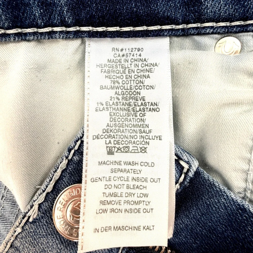 True Religion Ricky Relaxed Straight Mens 40 Medium Wash Jeans